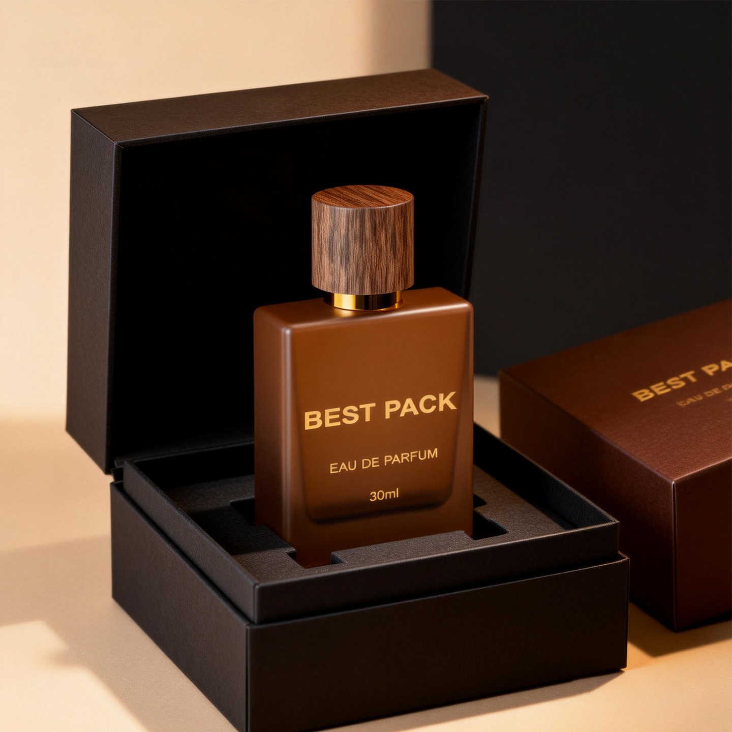 Custom Logo Square Frosted Cosmetic Packaging Glass Spray Pump Empty Luxury Perfume Bottle 30 ml 50 ml 100 ml with Box