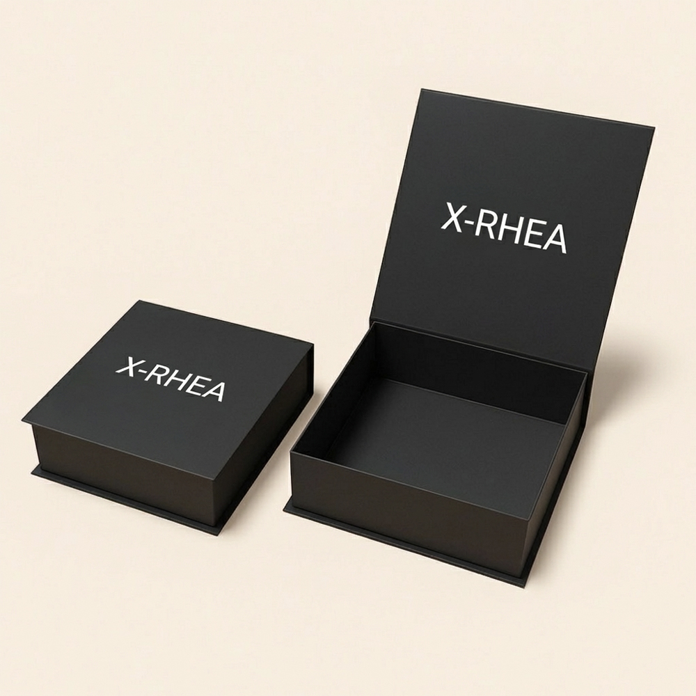 Premium Custom Logo Luxury Large Matte Rigid Paper Cardboard Black Foldable Empty Magnetic Folding Closure Gift Boxes Packaging