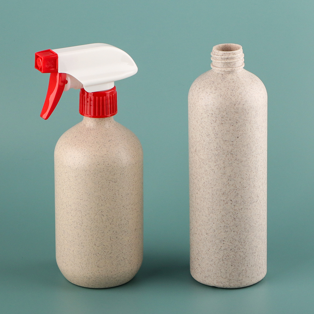 Custom Eco-friendly Wheat Straw and HDPE Biodegradable Bottle Plastic Packaging