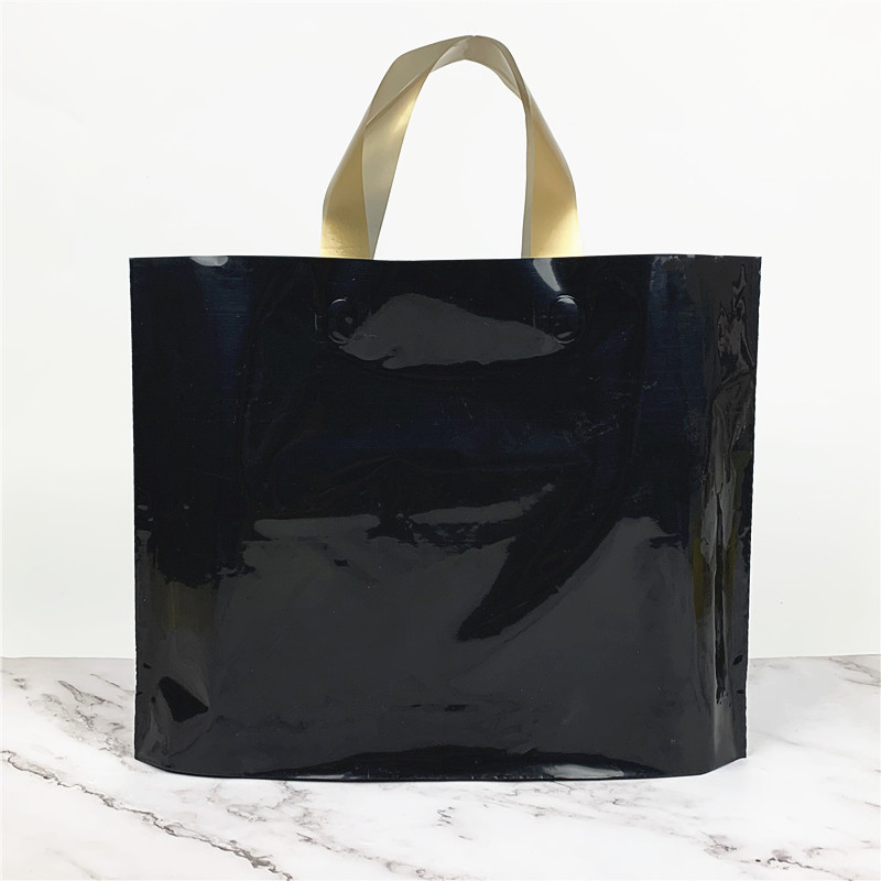 Custom Thickened 16 Silk PET Plastic Tote Bag with Spot Printed Logo for Clothing Underwear and Socks Gift Packaging Bag