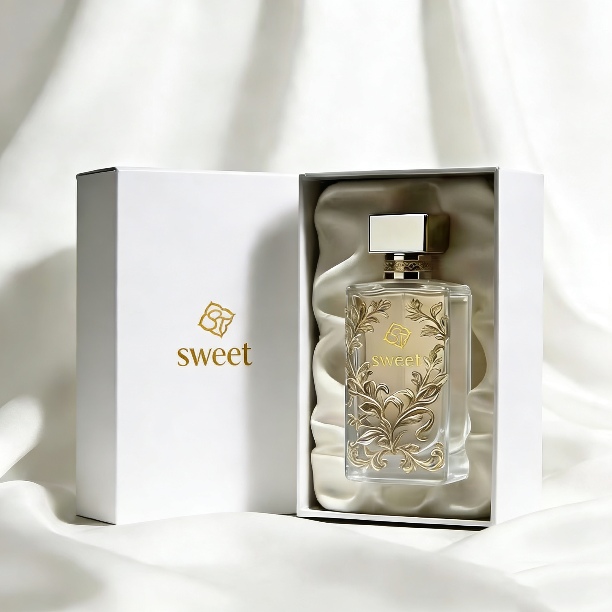 Hot Selling Premium Perfume Bottle 100ml Gradient Glass Perfume Bottle 30ml 50ml Square Empty Perfume Bottle With Box Packaging