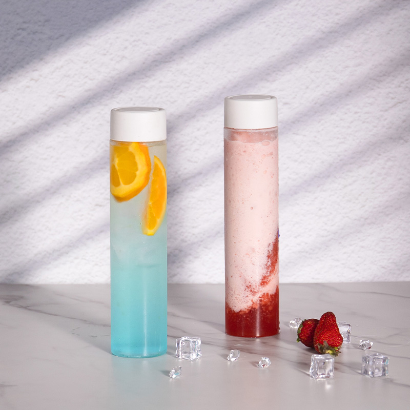 500ml Plastic Disposable Bottle Transparent Food Grade Juice Cold Drink Screen Printing Packaging for Milk Tea Champagne Soda
