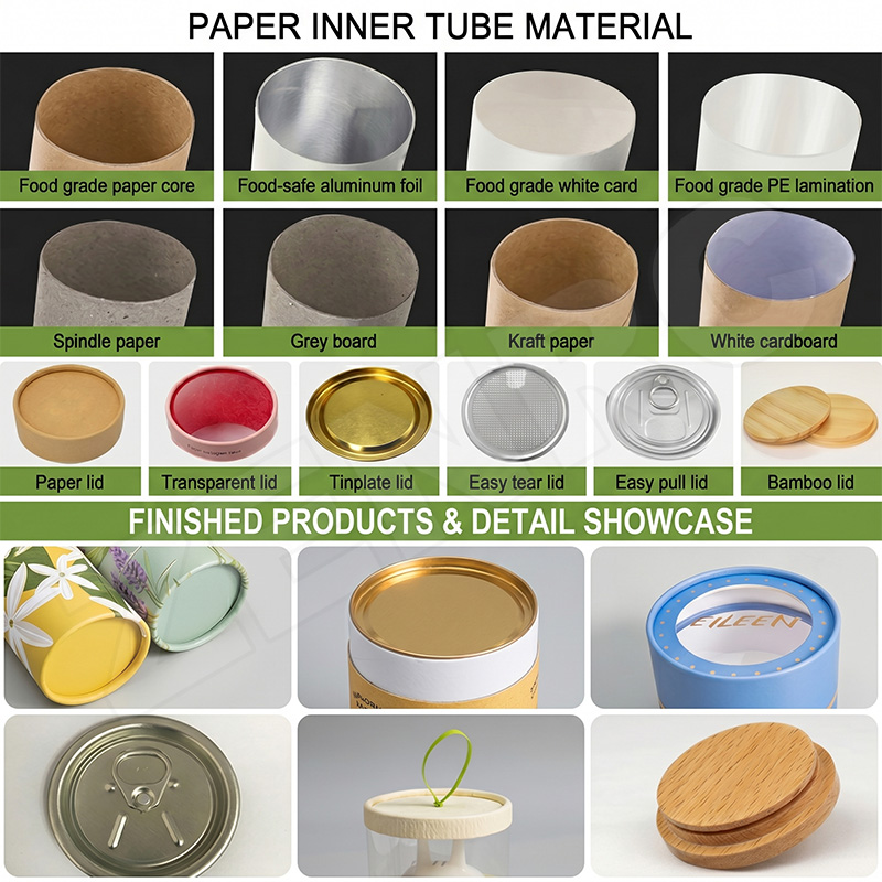 Sustainable Custom Cardboard Tube Packaging Multi-purpose Round Box for Retail Branding