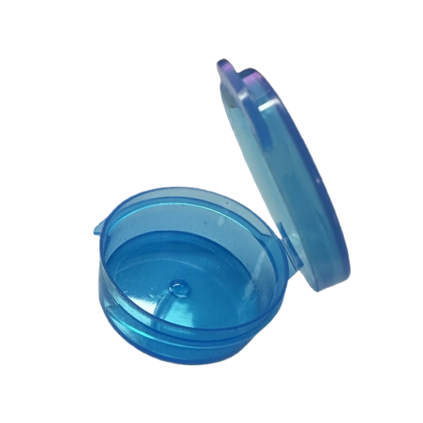 Mini Cosmetics Sample Packaging Hinge Flip Plastic Jar With Flip Top Cap