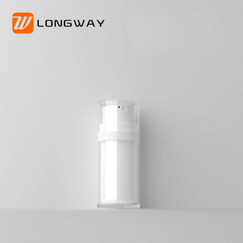Custom White Luxury Airless Cosmetic Bottle with Plastic Lotion Pump High Quality Plastic Bottles