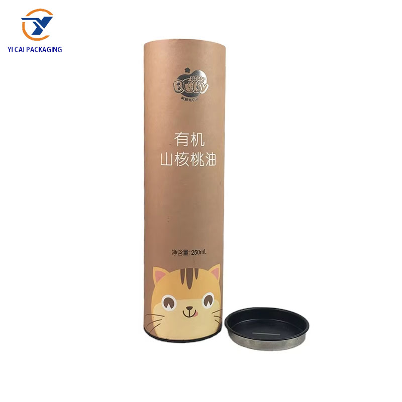Environmental protection Iron Lid Paper Tube Red Wine Food Cup Clothes Packaging Tube Tea Food Packaging Tube Box