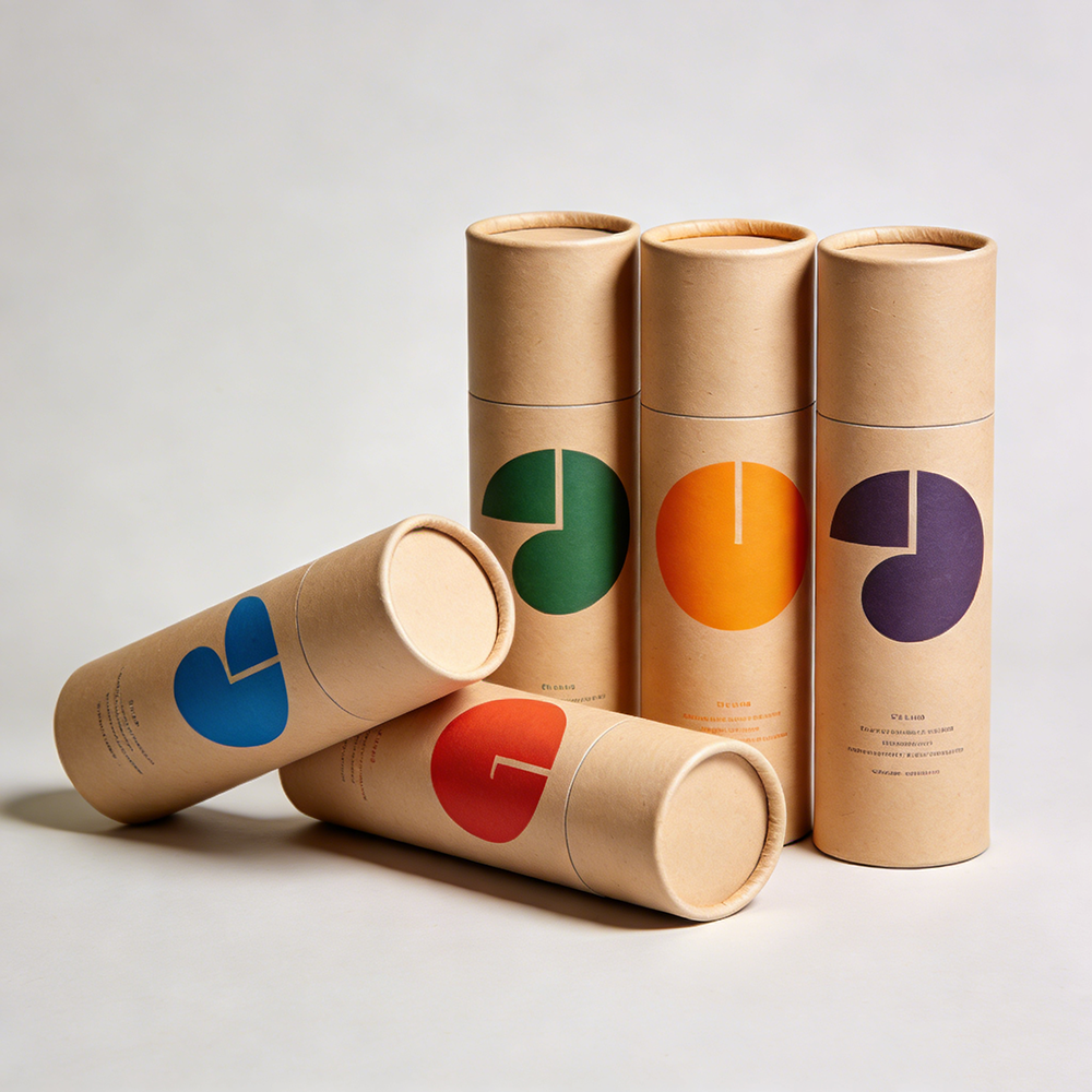 Custom Luxury Personality Desgin Cylinder Cosmetic Essential Oils Bottle Skincare Cardboard Round Paper Tube Packaging