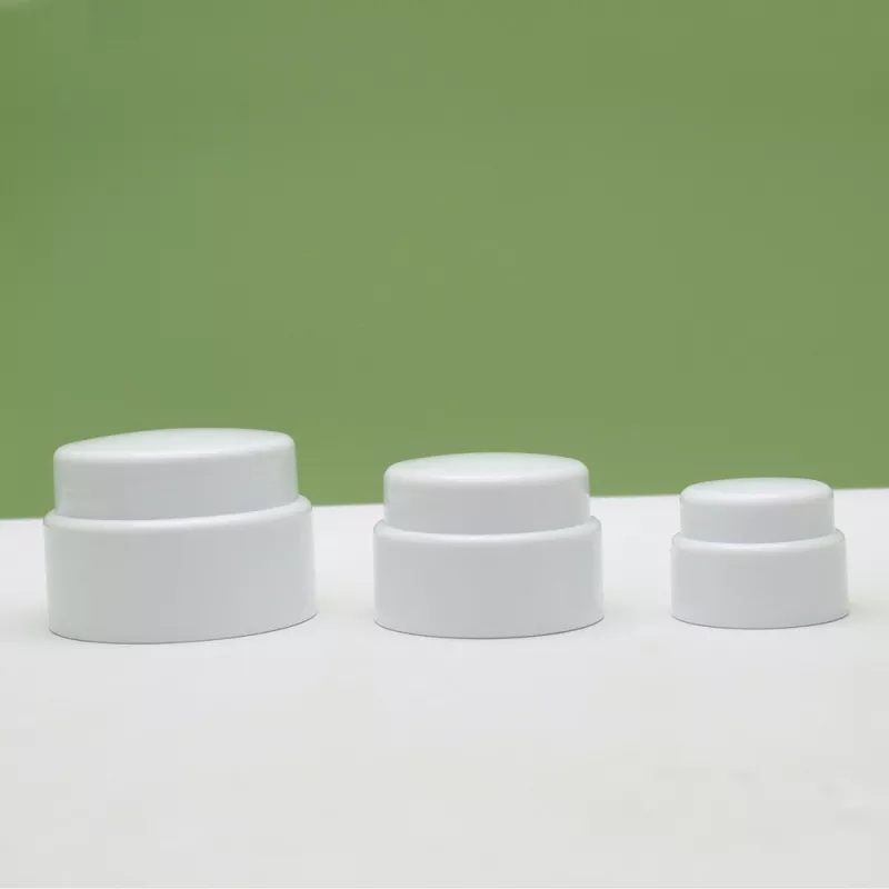 Luxury Empty 15ml 30ml 50ml Double Wall Straight Round pp Plastic Cosmetic Face Cream Jar Packaging