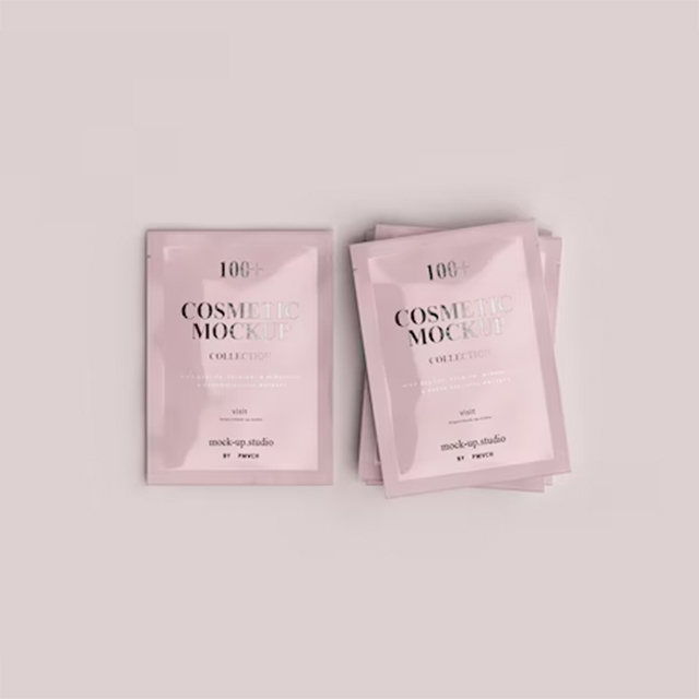 Customized 15ml Facial Mask Sachet Stand-Up Zipper Bag Aluminum Foil Cosmetic Packaging Small Pouch with Customized Design