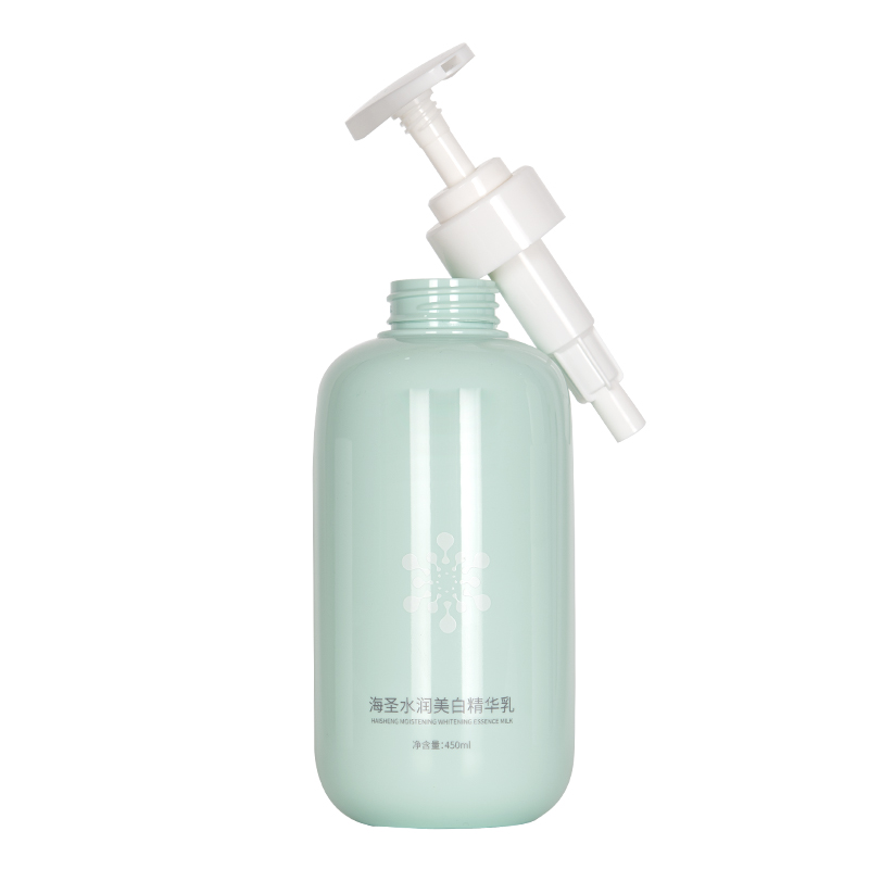 Green Luxury 50ml 100ml 450ml Round Plastic Cosmetic Lotion Bottles PP Material Press Pump Squeeze Bottles for Skin Care Shampoo