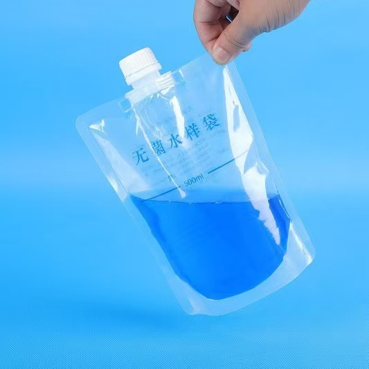 Custom PE Stand-up Spout Doypack Pouch Heat Seal Gravure Printing Moisture Proof Liquid Packaging for Medical Use