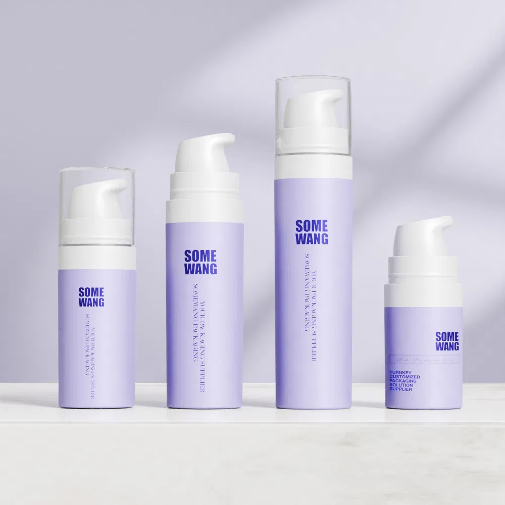 Somewang Custom Color Refillable PP Airless Lotion Pump Bottle 5ml 10ml 15ml 20ml Travel Size Cosmetic Skincare Gel Cream Packaging