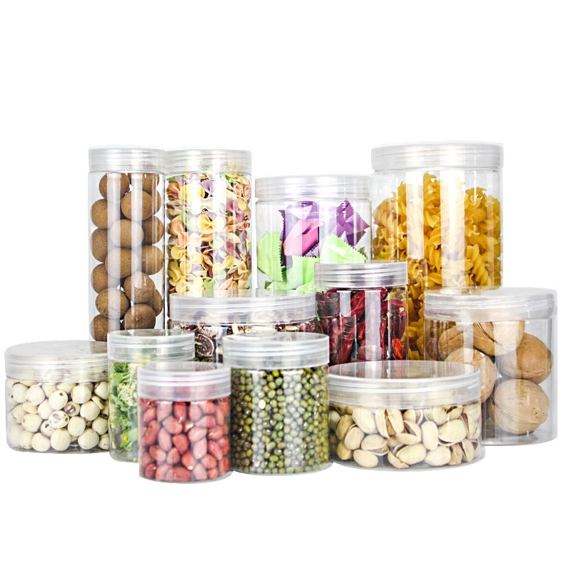 clear plastic pet jar plastic container packaging transparent food packaging