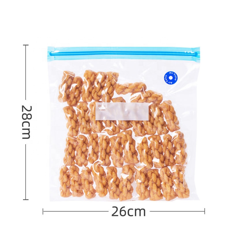 Zippered frozen food bag