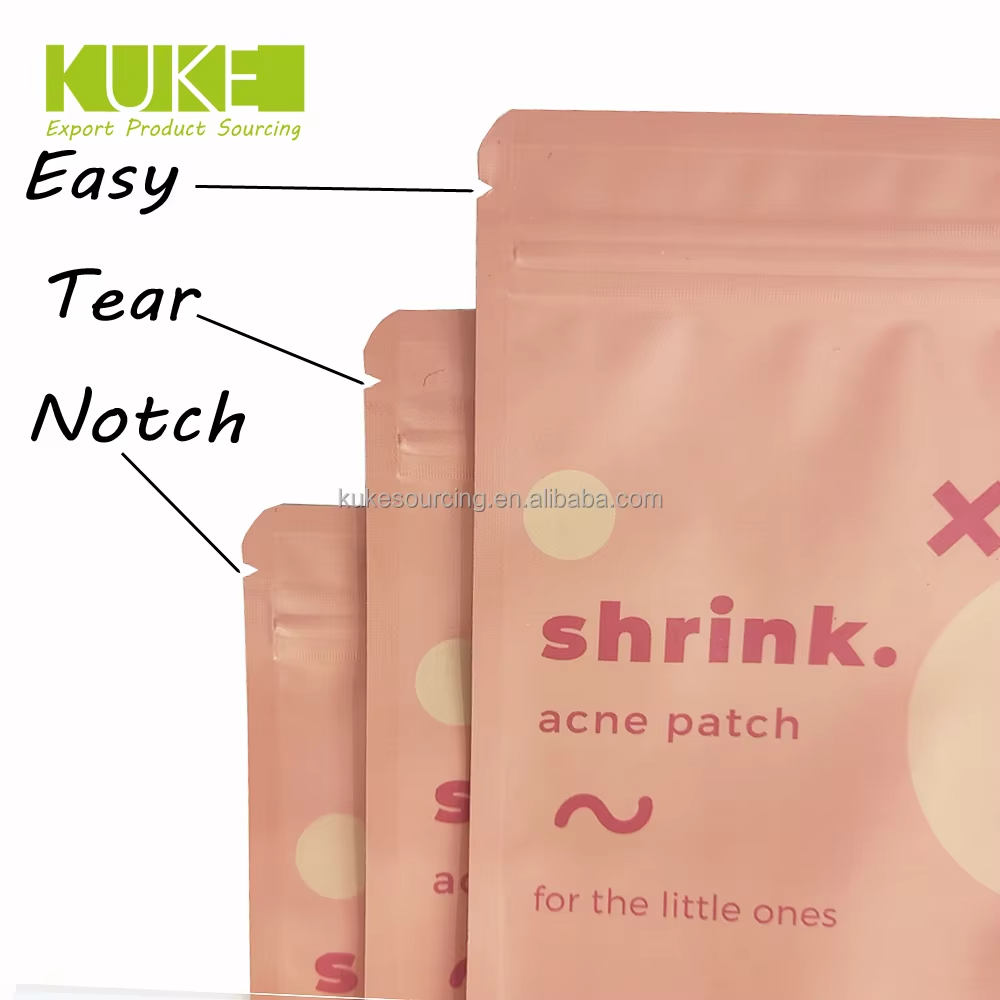 Customized Logo Zip Lock Skincare Cosmetic Cream Sample Sachet Packaging Aluminum Foil Three Side Seal Bag
