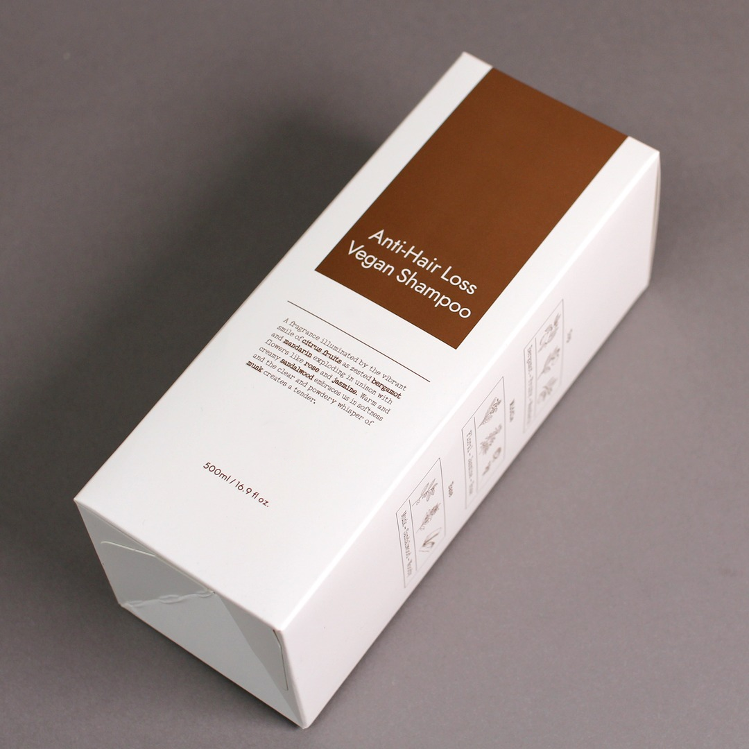 High Quality Foldable Luxury Paper Card Skincare Packaging Reverse Tuck End Cosmetic Box for Shampoo