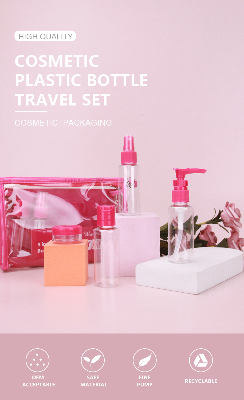 Plastic Bottle Travel Set