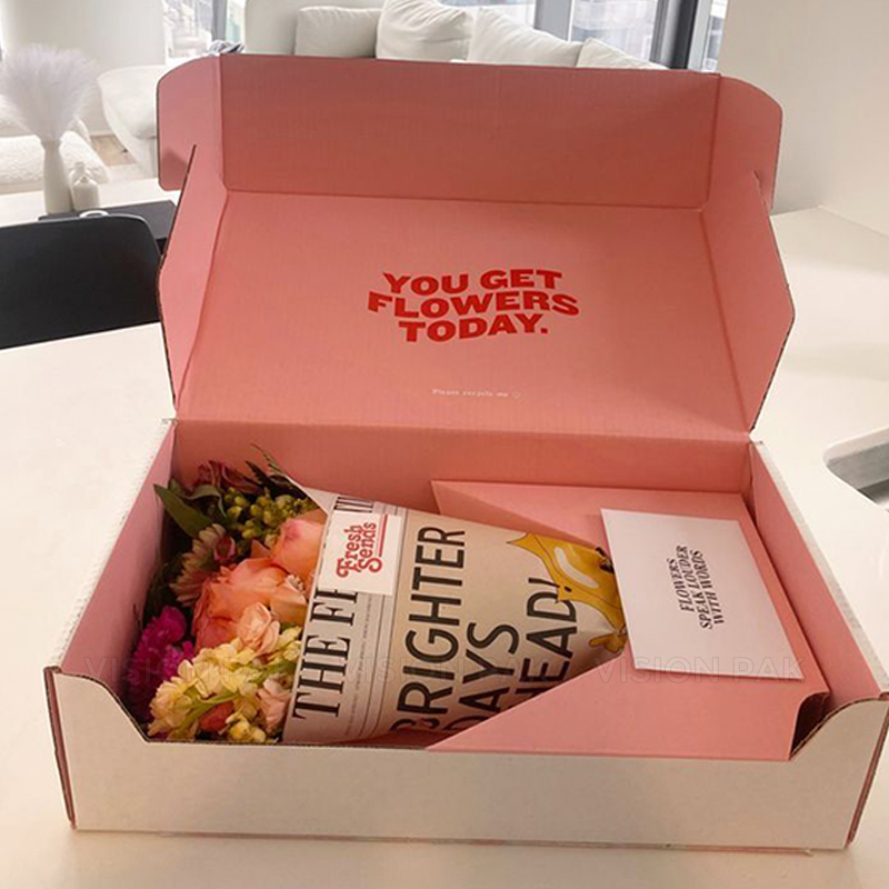 Free Design High Quality Pink Custom Logo Eco Friendly Package Food Packaging,Food Delivery Boxes
