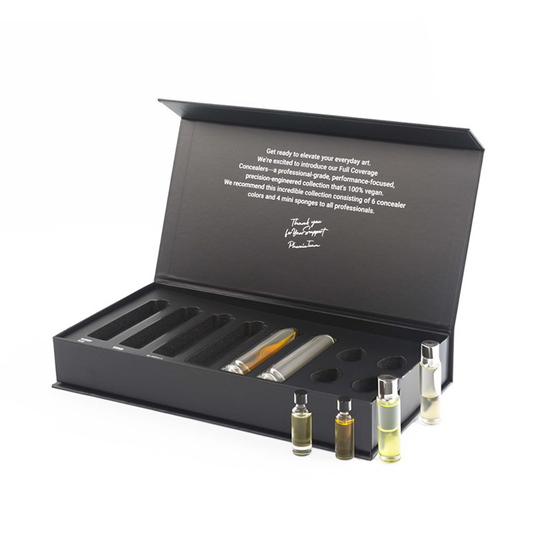 Custom Luxury Magnetic Cardboard Perfume Makeup Cosmetic Boxes-Premium Eco-Friendly Recycled Paper Packaging Embossing Sponge