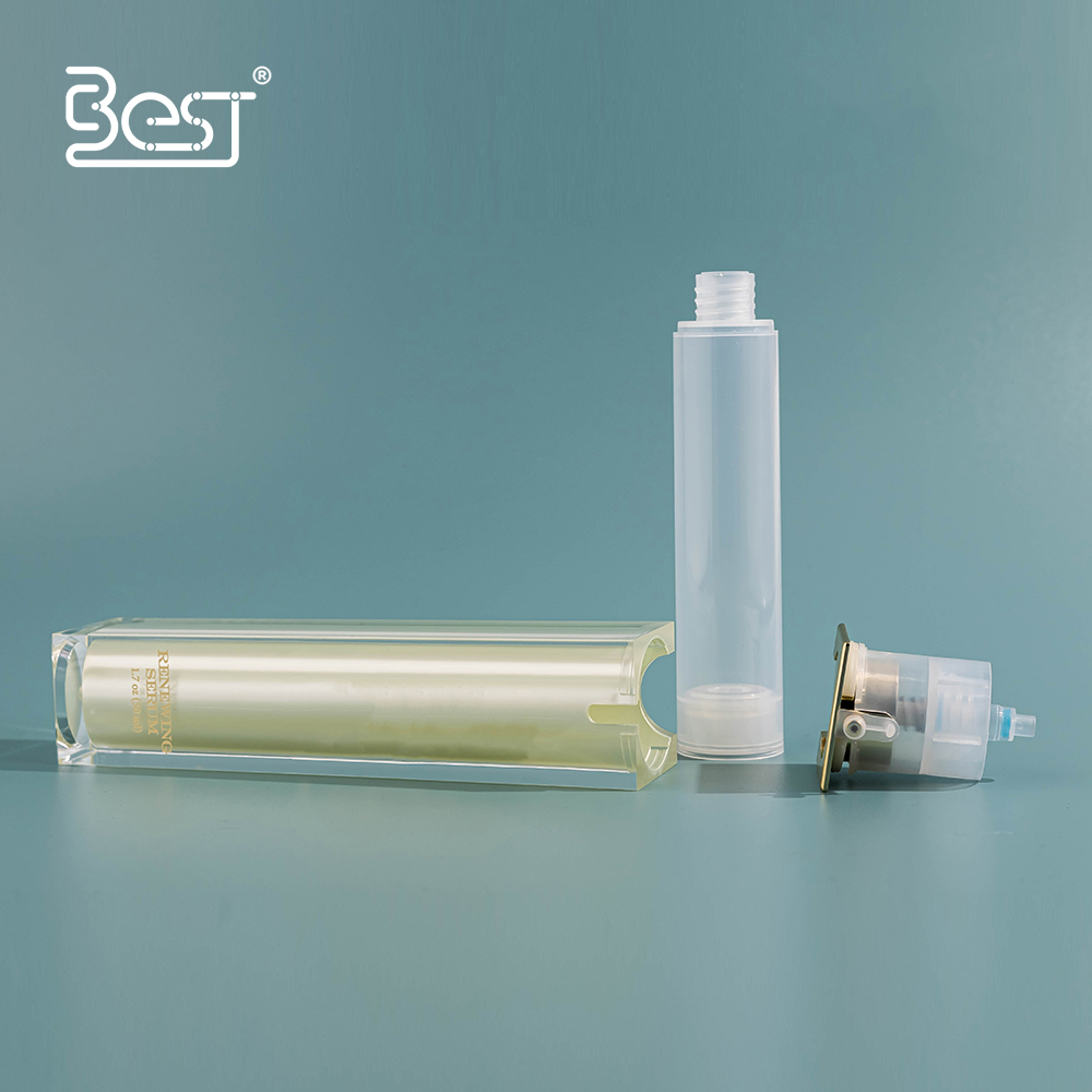 Wholesale Double Wall Frosted Airless Acrylic Bottles 15ml 30ml 50ml Travel Containers for Skin Care Serum &amp; Lotion