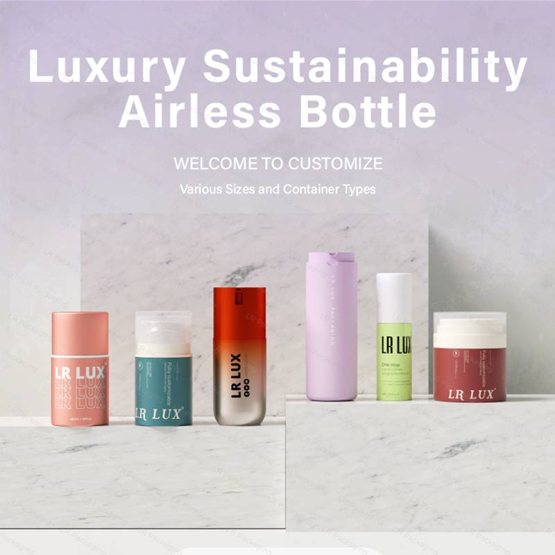 Sustainable Eco Friendly PCR Cosmetic Packaging Colorful Refillable Custom Empty Skincare Face Cream PP Airless Pump Bottle