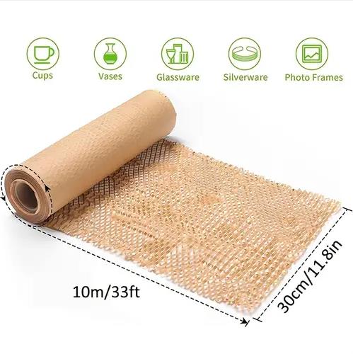 Eco Friendly Recyclable Lovershine Brand Shock-proof Kraft Honeycomb Wrapping Roll for Cargo Protection with Customizable Colors