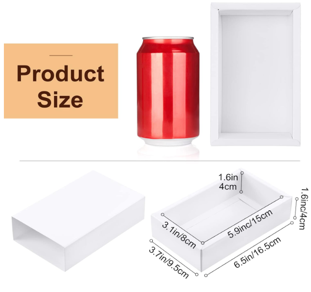 Mini Biodegradable Kraft Paper Box for Business Cards White Cardboard Packaging for Tea Soap Jewelry Party Favors Crafts More