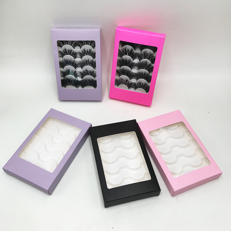 New Box Private Label Vendor Empty 5 Pairs Packaging Paper Box for Lashes Lash Box Packaging for Strip Lashes