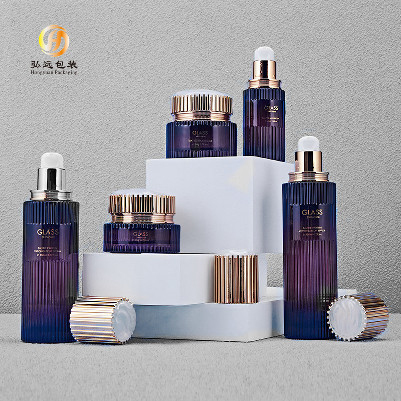 Cosmetic packaging for 40ml 100ml 120ml glass bottles with 30g and 50g eye cream bottles and face cream bottles