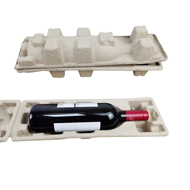 Eco-Friendly Wine Bottle Packaging Tray for Sustainable Shipping