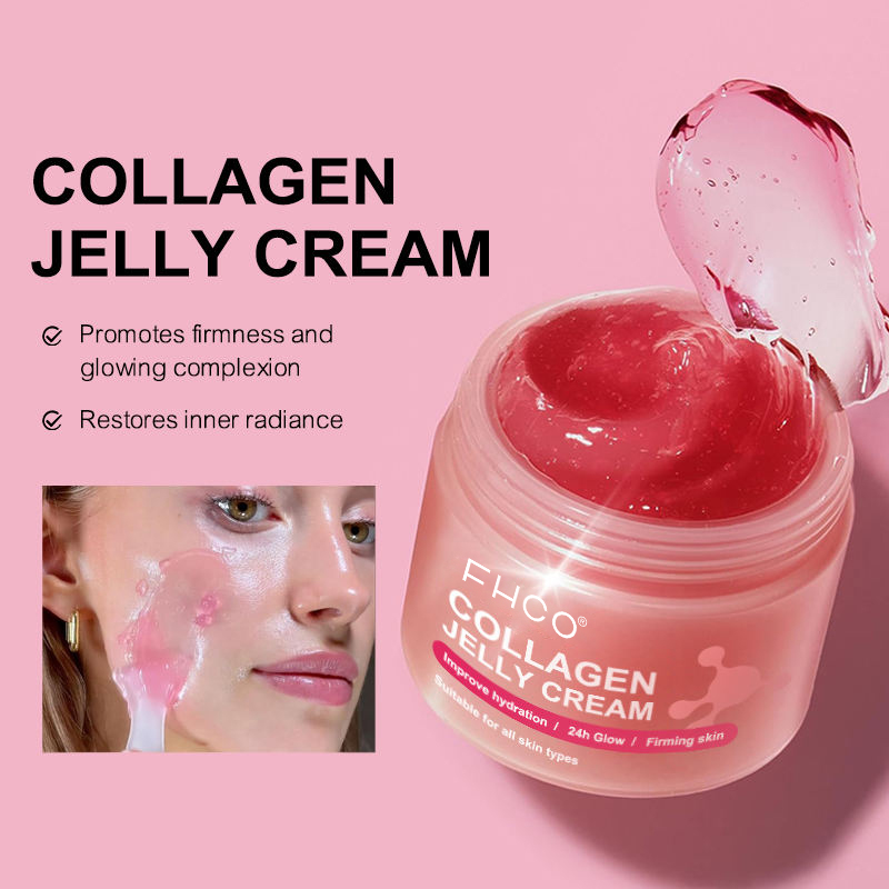 OEM Private Label Collagen Jelly Cream Firming Skin Pore Minimizing Deeply Nourishing Anti Aging Face Moisturizer Gel
