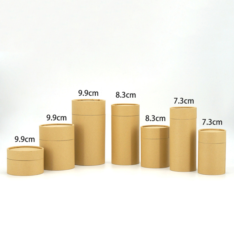 Wholesale Food Grade Tea Kraft Paper Tube Packaging Airtight With Aluminum Inside Custom Craft Coffee Paper Tubes Packaging