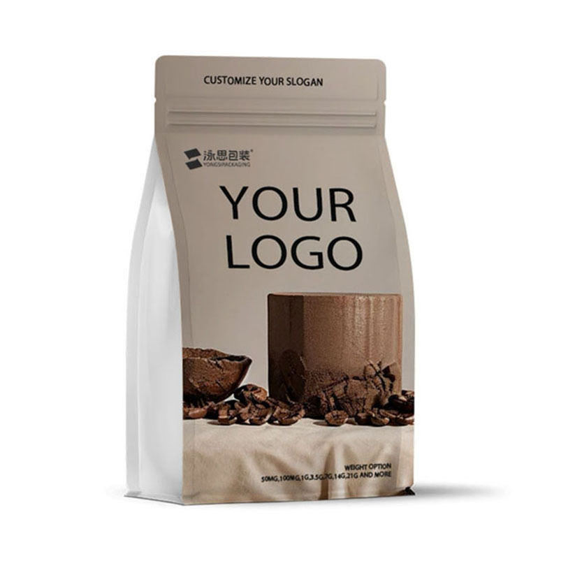 Eco-Friendly Custom Recyclable Laminated Zipper Pouch Security Features for Snack Coffee Tea Powder Food Sustainable Packaging