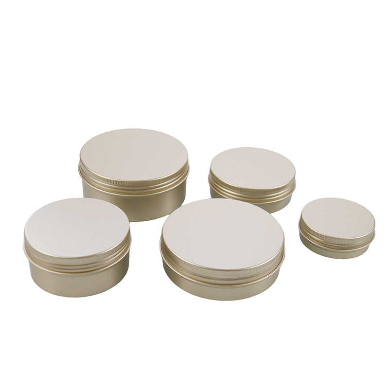 5ml 10ml 20ml 30ml 50ml Round Matte Finish Cosmetic Tin Container Hand Body Cream Packaging Aluminum Jar with Screw Cap