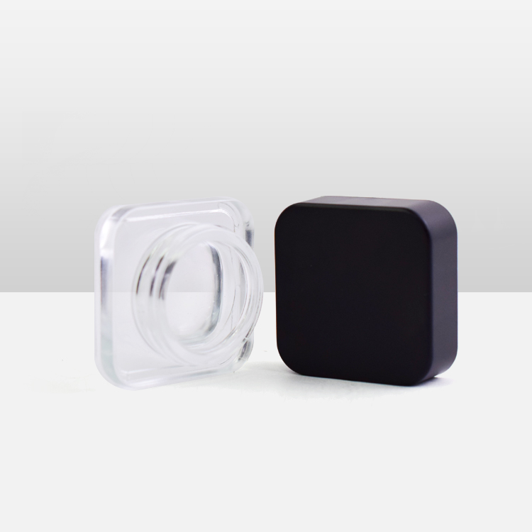 Luxury square Glass Jar 5ml 9ml with Child Resistant Lids Glass Containers for Cream Concentrate Oil Cosmetic Packaging
