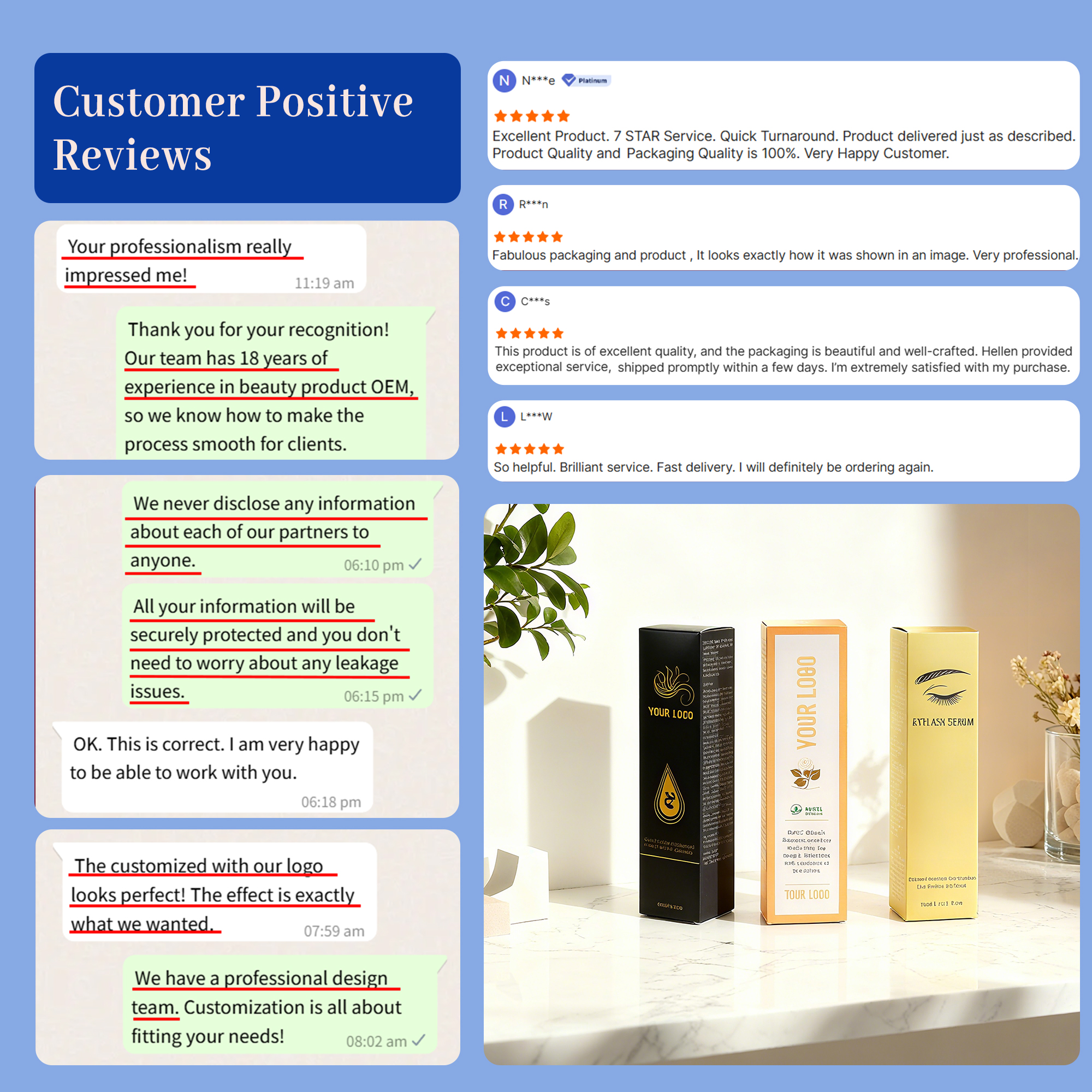 Makeup Foldable Art Paper Box Cosmetics Private Label Factory Package Full Color Gradient Lash Serum Carton Folding Box Printing