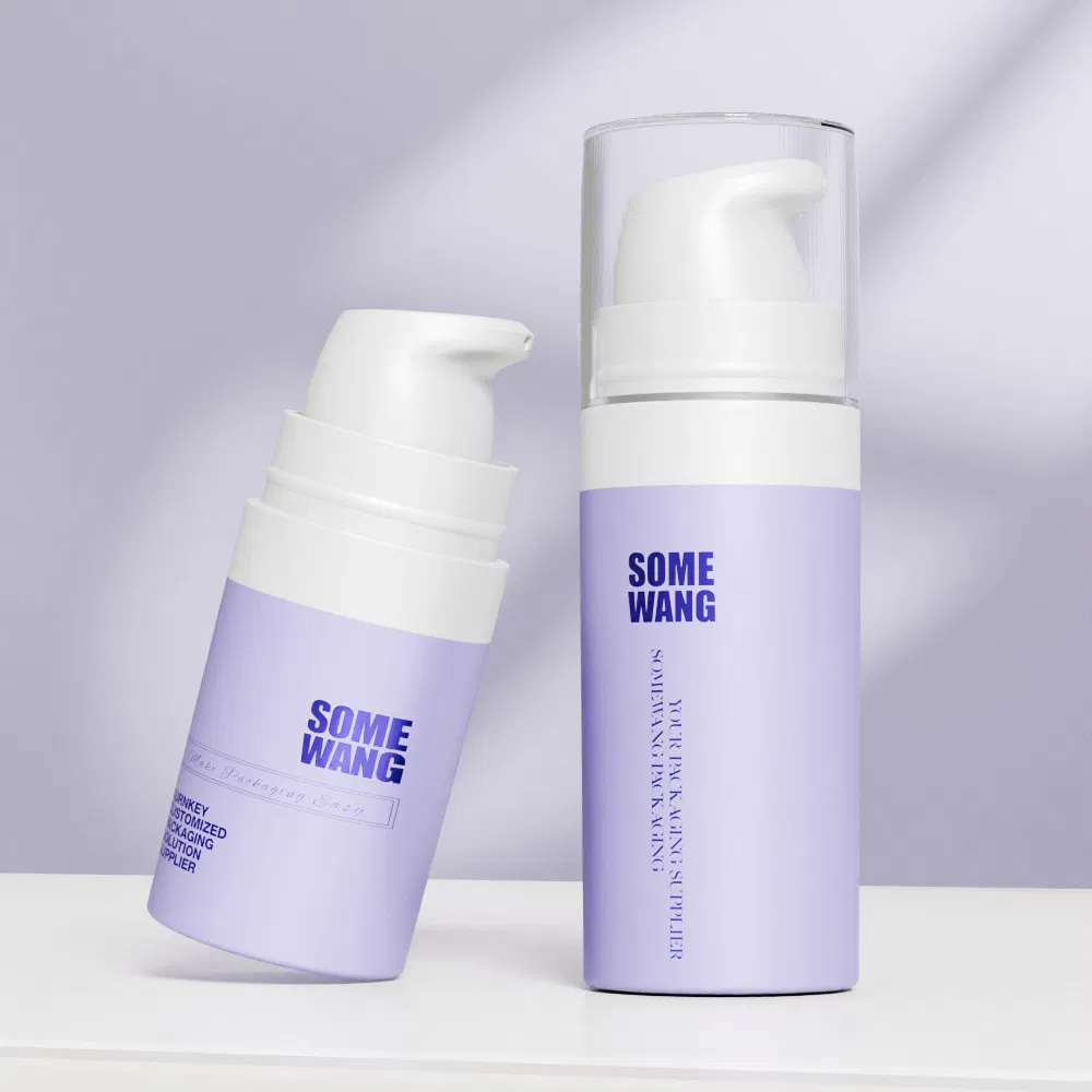 Somewang Custom Color Refillable PP Airless Lotion Pump Bottle 5ml 10ml 15ml 20ml Travel Size Cosmetic Skincare Gel Cream Packaging