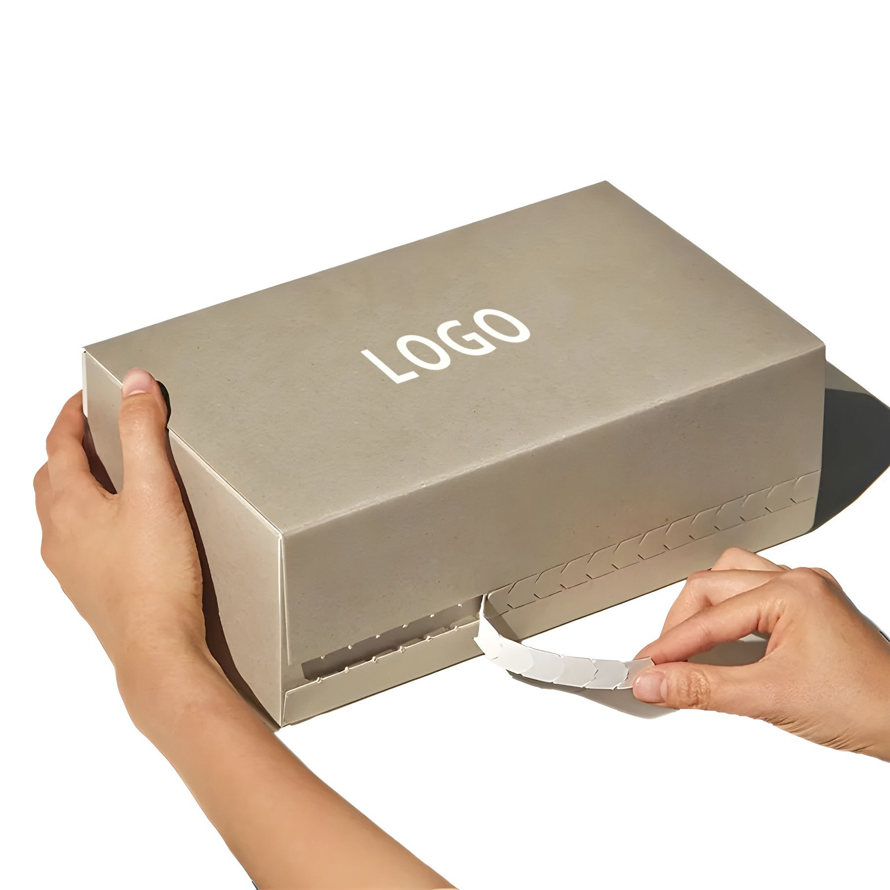 Wholesale Custom Printed Logo Recyclable Corrugated Self-Sealing Zipper E-commerce Mailer Boxes With Tear Strip For Shipping