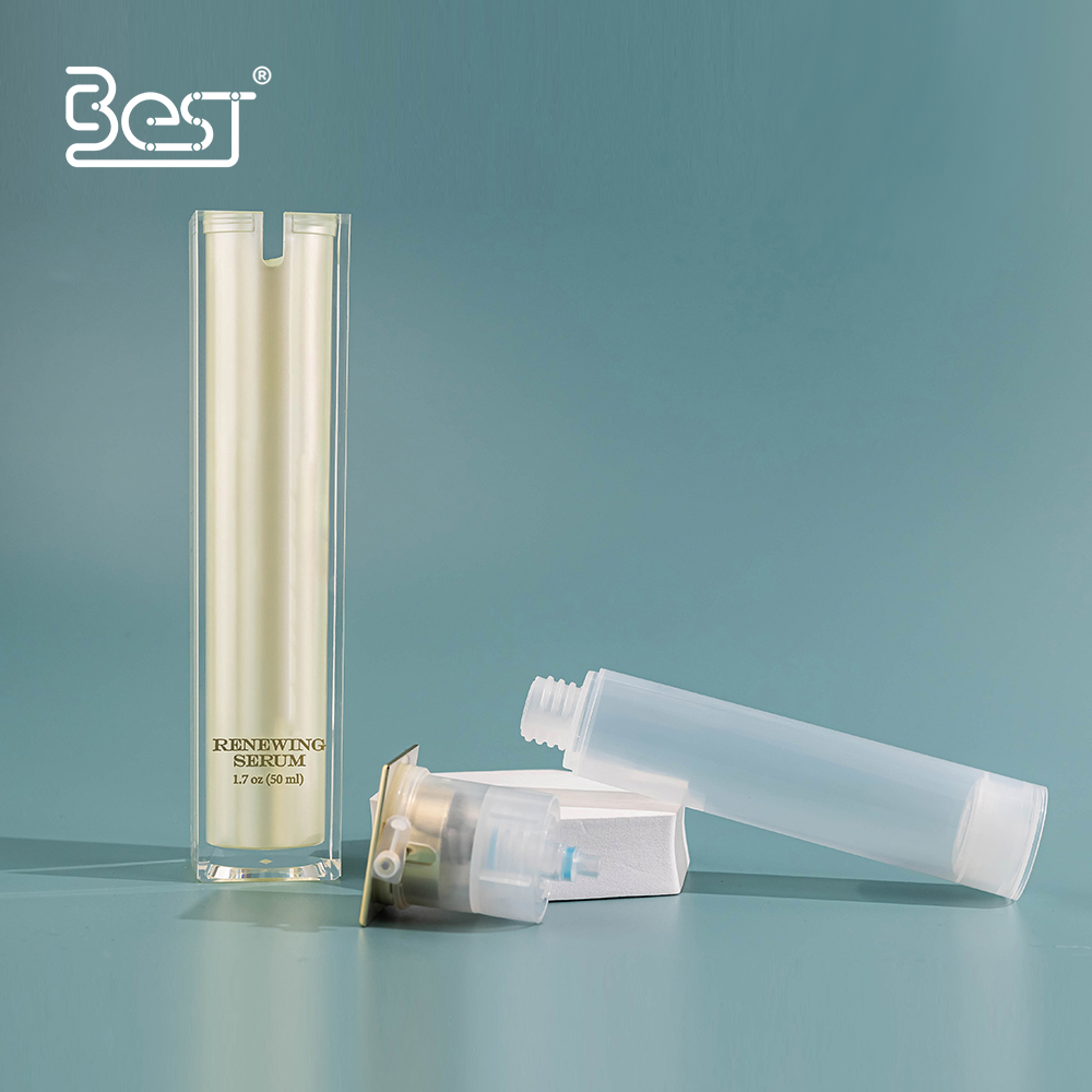 Wholesale Double Wall Frosted Airless Acrylic Bottles 15ml 30ml 50ml Travel Containers for Skin Care Serum &amp; Lotion