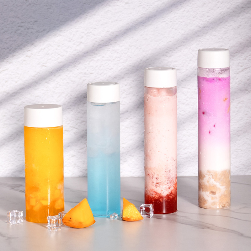 500ml Plastic Disposable Bottle Transparent Food Grade Juice Cold Drink Screen Printing Packaging for Milk Tea Champagne Soda