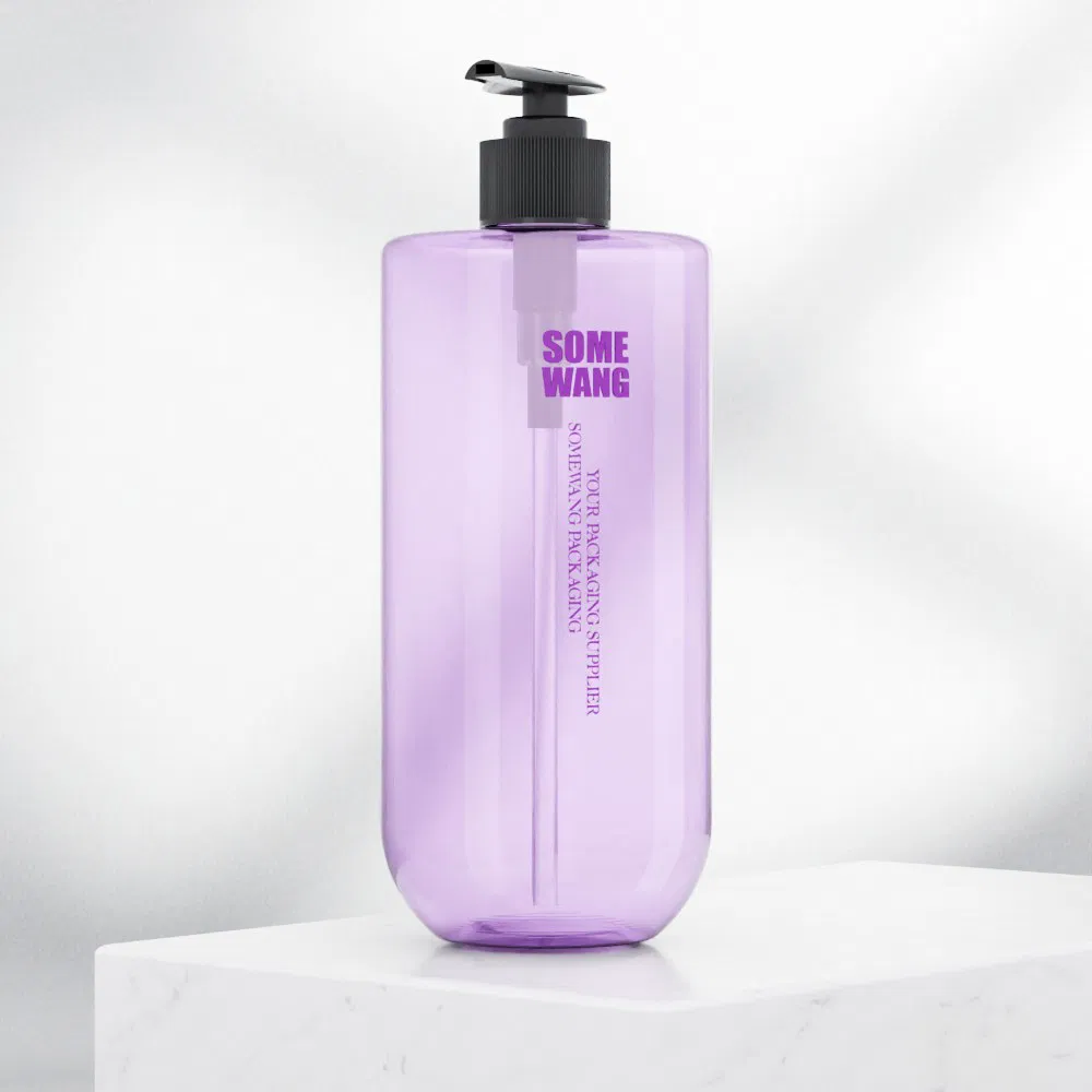 OEM 1000ml Pet Plastic Hand Soap Bottle Shampoo Conditioner Shower Gel Round Bottom Personal Care Container Packaging