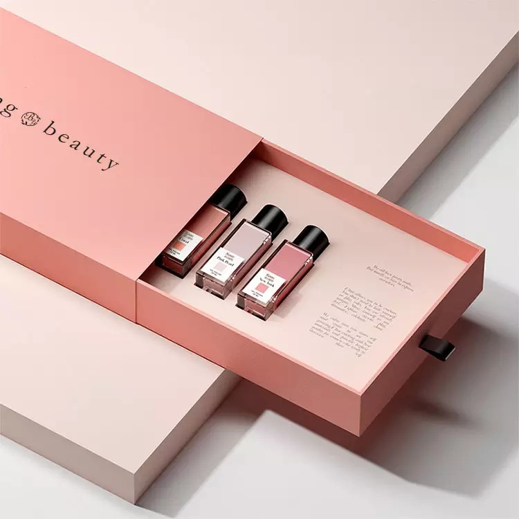 Luxury Design Paper Boxes Skin Care Cosmetic Perfume Makeup Cardboard Packaging Gift Box Set with Double Door