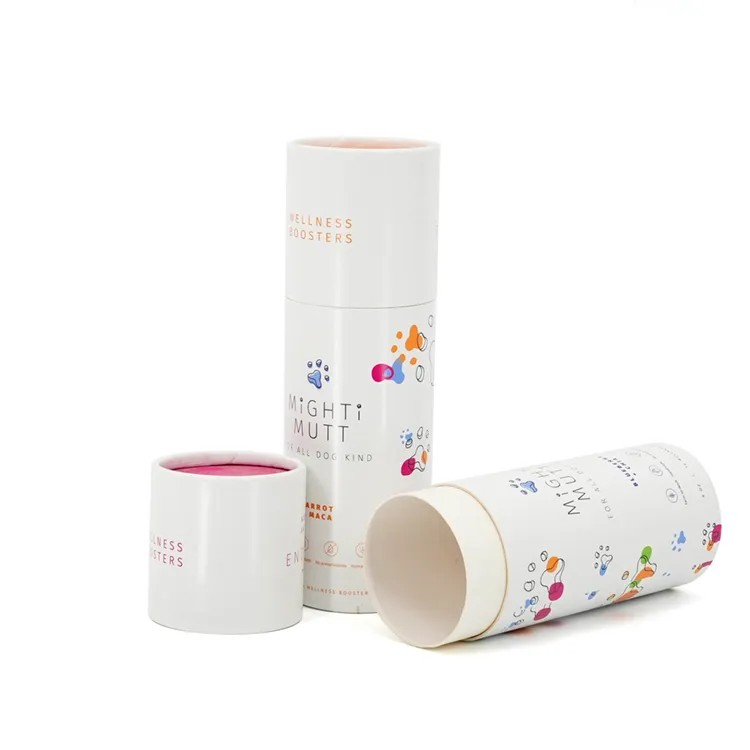 Wholesale Recyclable Cylinder Tube Box Packaging Paper Tube with UV Glossy and Vanishing Printing