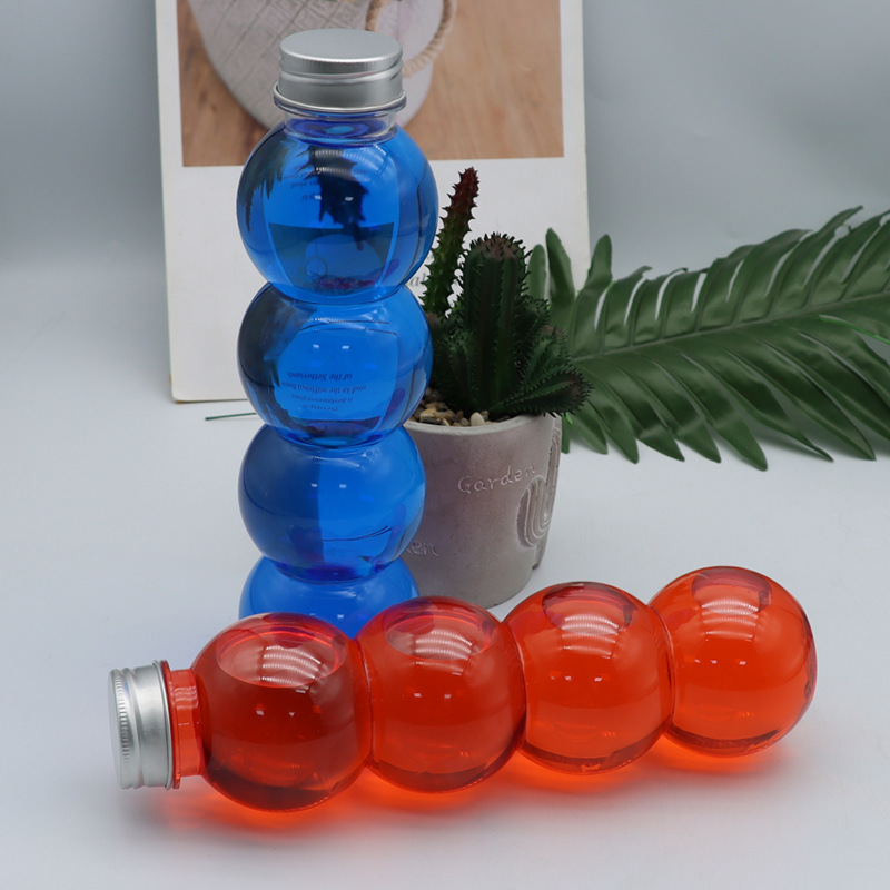 Creative Beverage Milk Tea Packaging Bottle 500ml Disposable Transparent Plastic Packaging Bottle