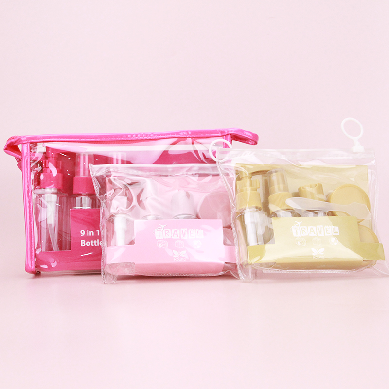 Plastic Bottle Packaging Set for Cosmetic Transparent Round Plastic Bottle Packaging Set 30ml 10g Plastic Bottle Packaging Set