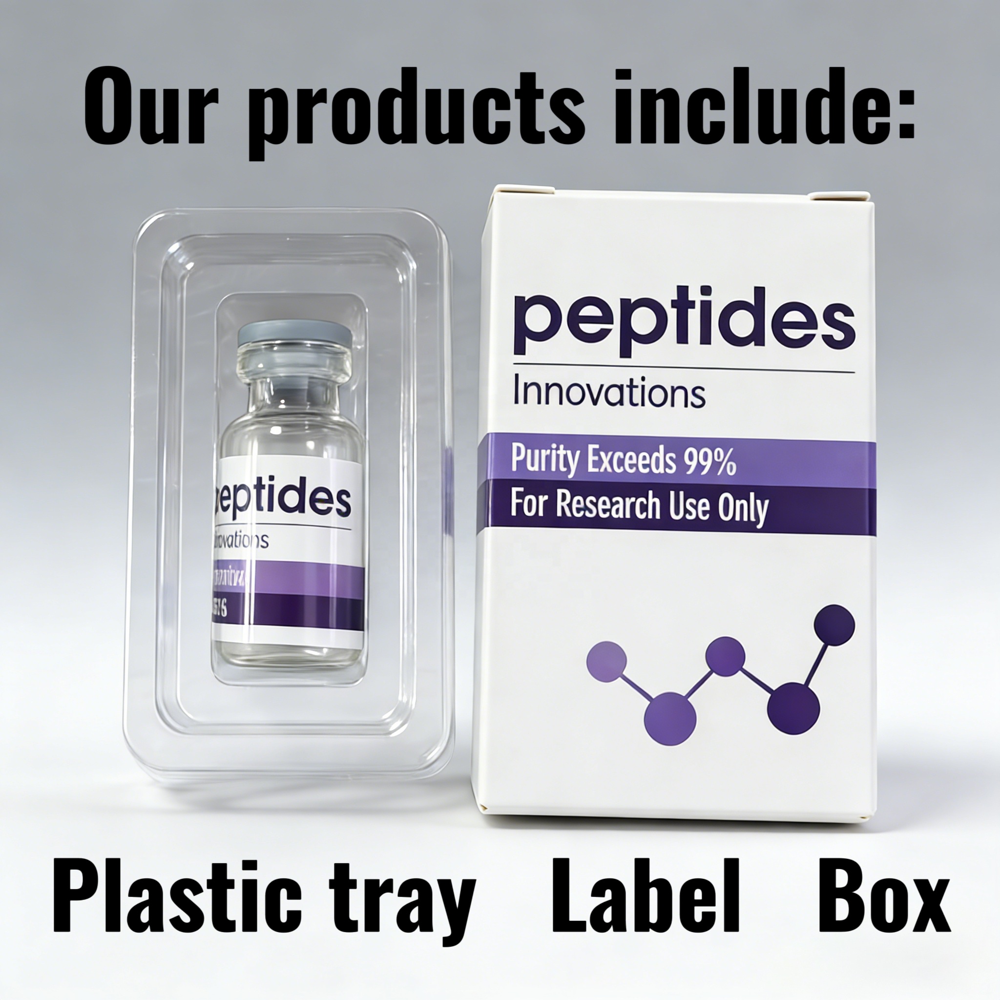 Wholesale Private Label Vial Packaging Box with Tray for 3ml 5ml 10 ml Vials