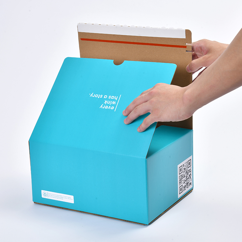 Custom Self Seal Mailing Box Zipper Recycle Paper Packaging Boxes Easy Tear Zipper Shipping Mailer Box Packaging With Logo