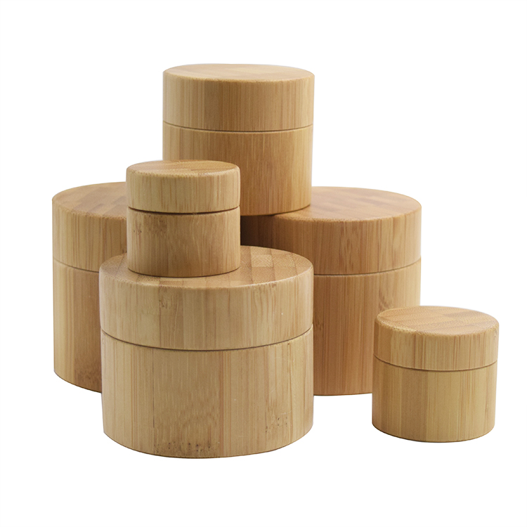 Cosmetic Packaging Jar Bamboo Aluminum Jar Jars and Bottles for Cosmetic Tin Bamboo 5g 10g 30g 50g 100g 150g Skin Care Tin
