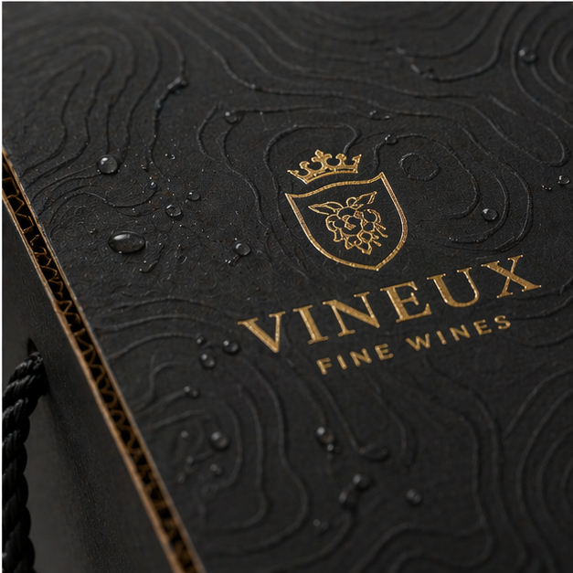 Portable Custom Printed Wine Box For Double Bottles Luxury Packaging Boxes With Logo Paper Gift Box For Wine Packaging