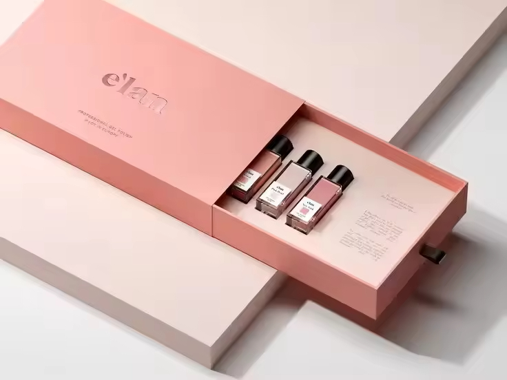 High Quality Custom Luxury Gradient Colored Paper Box Set Unique Empty Luxury Cosmetic Packaging for Blush Excellent Paper